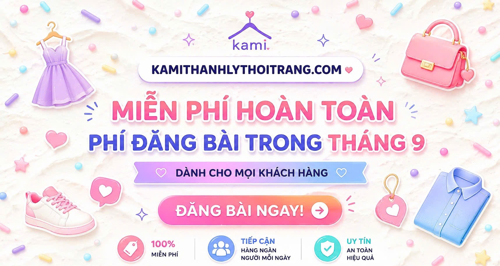 Miễn phí hoàn toàn phí đăng bài trong tháng 9 tại KAMI