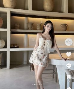 Pass đầm nơ ngắn Chou siêu xinh - như mới luôn