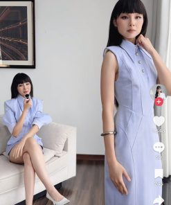 Alternative view of Pass váy xanh dài newtag chuẩn KEIRA TONG - hàng đẹp k fix