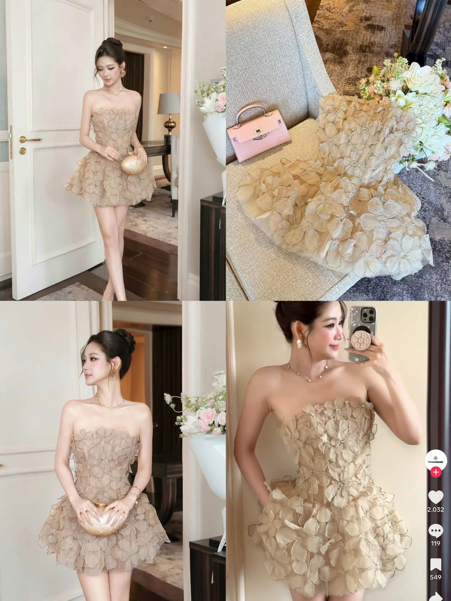 Thanh lý Đầm hoa ngắn TBB - Ảnh 2