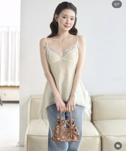 Thanh lý áo 2 dây tơ phối ren Veo’s - newtag box