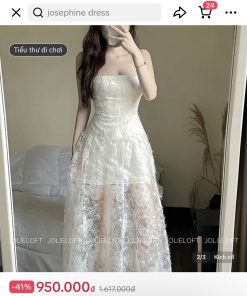 Pass đầm ren dài cúp ngực Jolie Loft size S