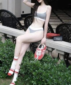 Sale new set bikini xám Chou Freesize