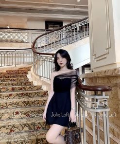 Alternative view of Pass váy ngắn trễ vai Jolie Loft nâu size S
