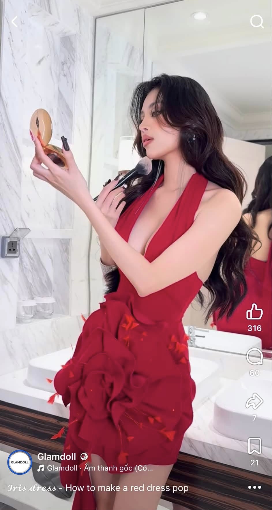 Pass đầm đỏ Glamdoll – iris dress size S - Ảnh 3
