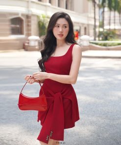 Pass váy Trio Ji size M đỏ basic năng động