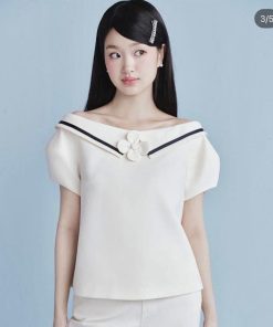Thanh lý áo 1 bông màu trắng chuẩn JOIE DES ROSES