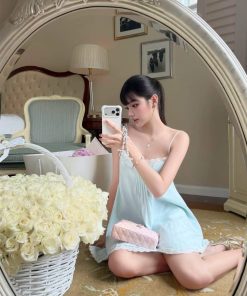 Pass đầm dây babydoll chuẩn Chou Freesize - như mới