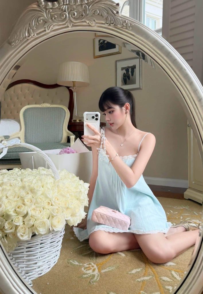 Pass đầm dây babydoll chuẩn Chou Freesize – như mới