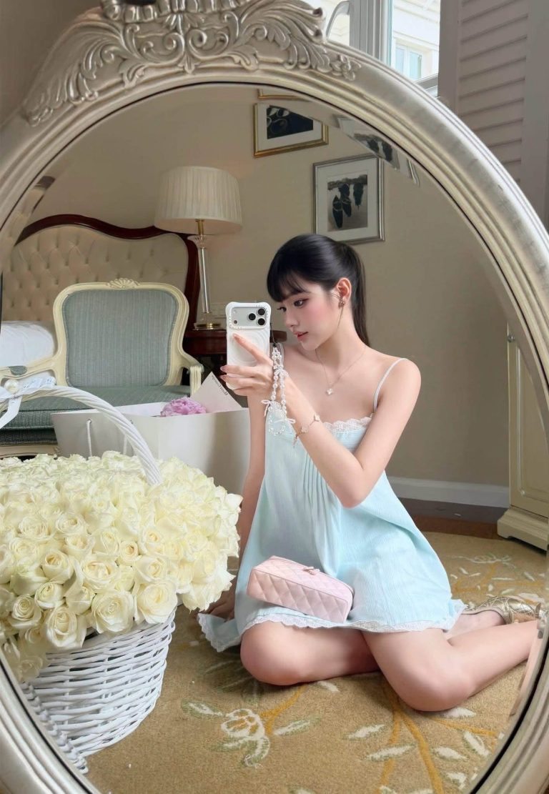 Pass đầm dây babydoll chuẩn Chou Freesize – như mới