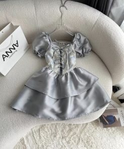 ￼Đầm xoè tầng đan dây Anna - Nuzy