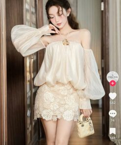Pass đầm trễ vai tiệc ChouChou