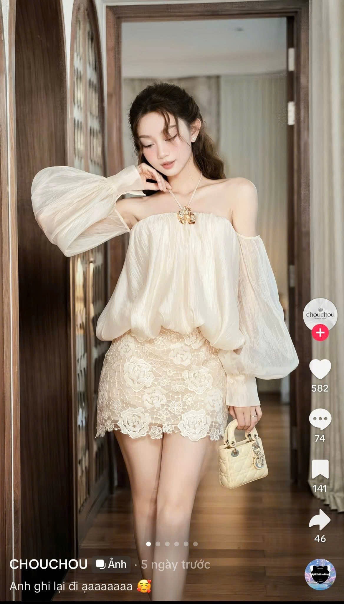 Pass đầm trễ vai tiệc ChouChou